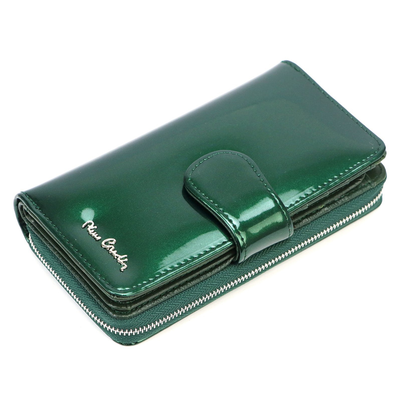 skóra naturalna + Damski portfel ze skóry ekologicznej Pierre Cardin 07 SHINY 116