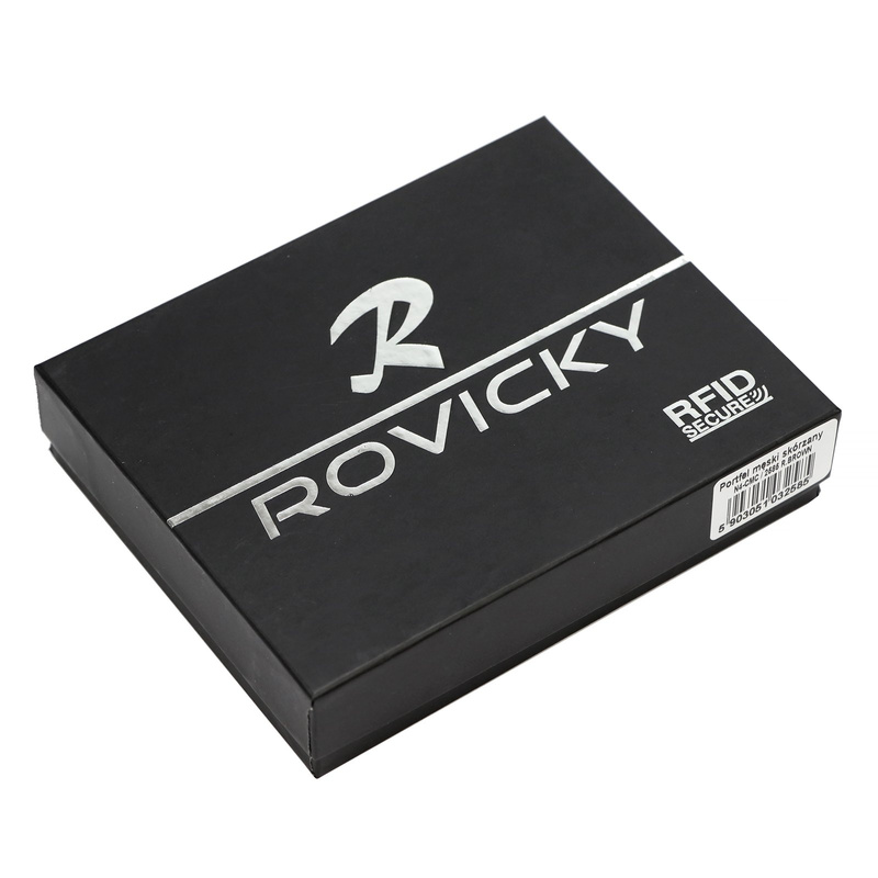 Skórzany męski portfel Rovicky N4-RVT RFID