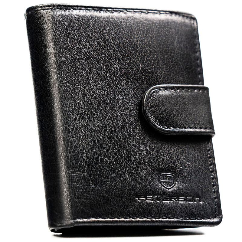 Skórzany męski portfel Peterson PTN RM-12L-BUF