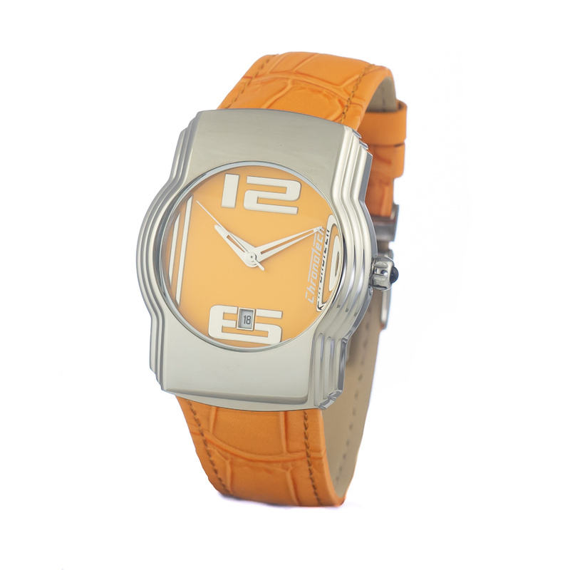 Zegarek CHRONOTECH CT7279M-07. Kwarcowy, Kolor pomarańczowy. Unisex.