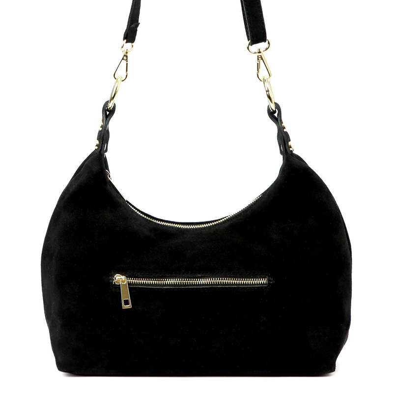 Vera Pelle damska listonoszka skóra naturalna zamszowa torebka na ramię