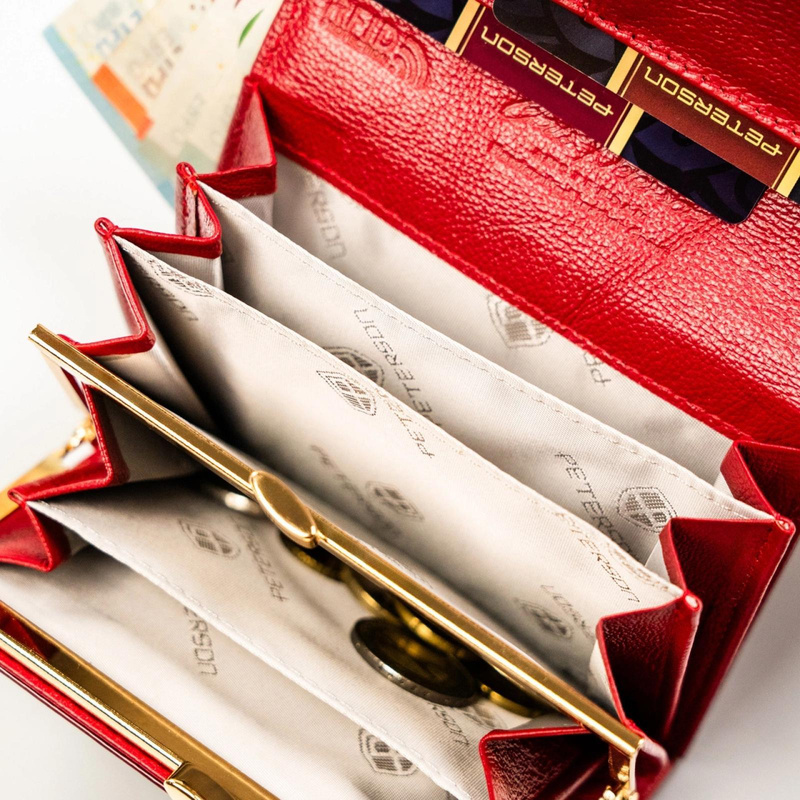 Skórzany damski portfel Peterson PTN 445-SH