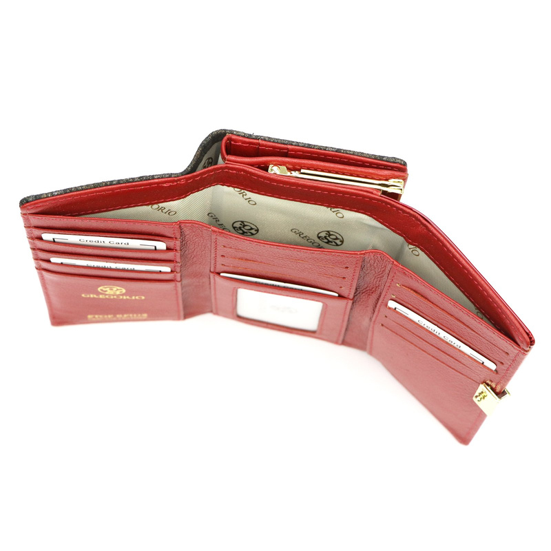 Klasyczny Skórzany damski portfel ze wzorem węża