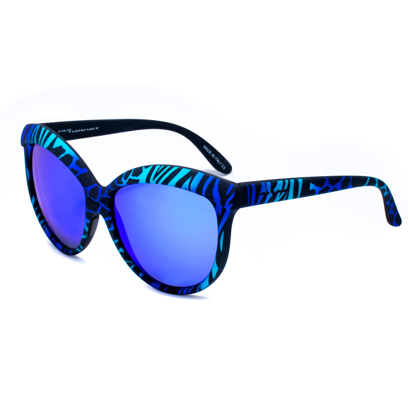 Okulary ITALIA INDEPENDENT 0092-ZEF-022. Okulary przeciwsłoneczne, Kolor niebieski. Kobieta.