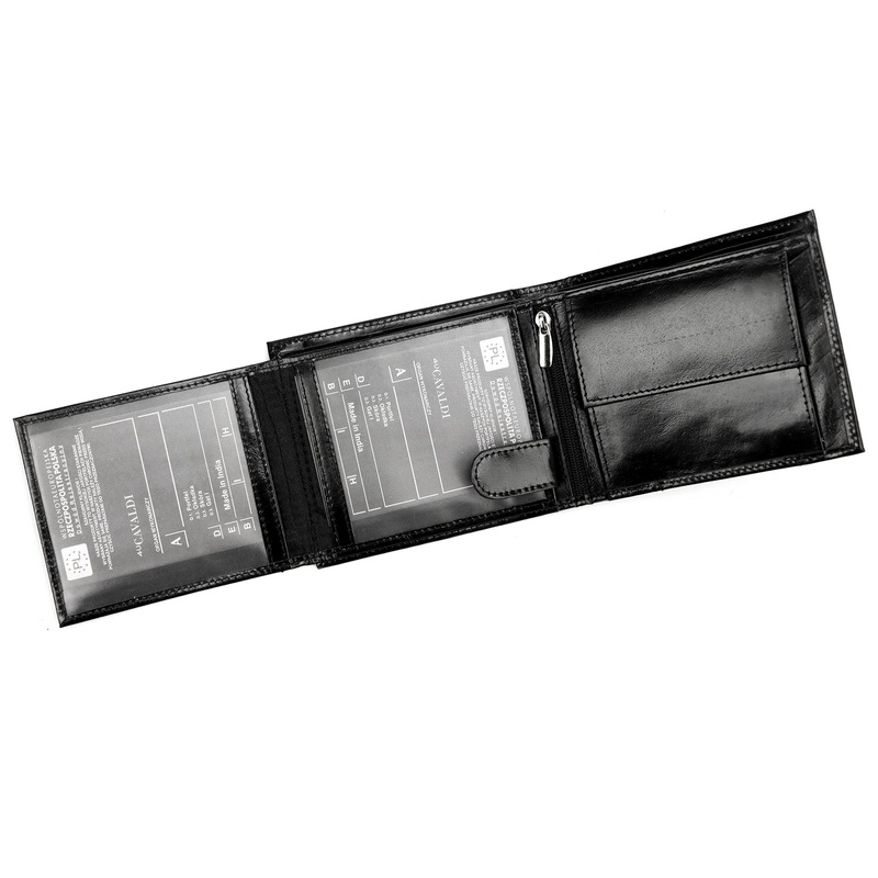 Skórzany męski portfel Cavaldi 0001-P-BS RFID