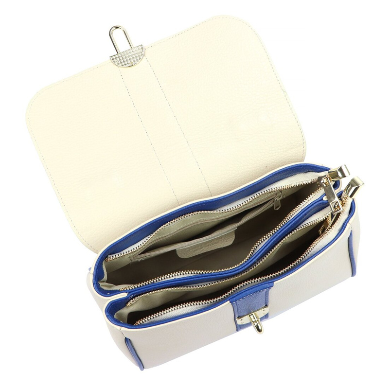 Luka Skórzana damska listonoszka z paskiem z organizerem torebka do ręki