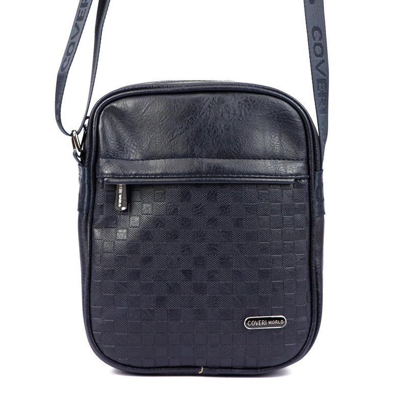 Coveri World męska saszetka przez ramię torba skóra eko z kieszeniami
