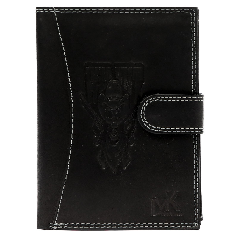 Money Kepper męski portfel skóra naturalna pionowy zamykany styl WILD WEST