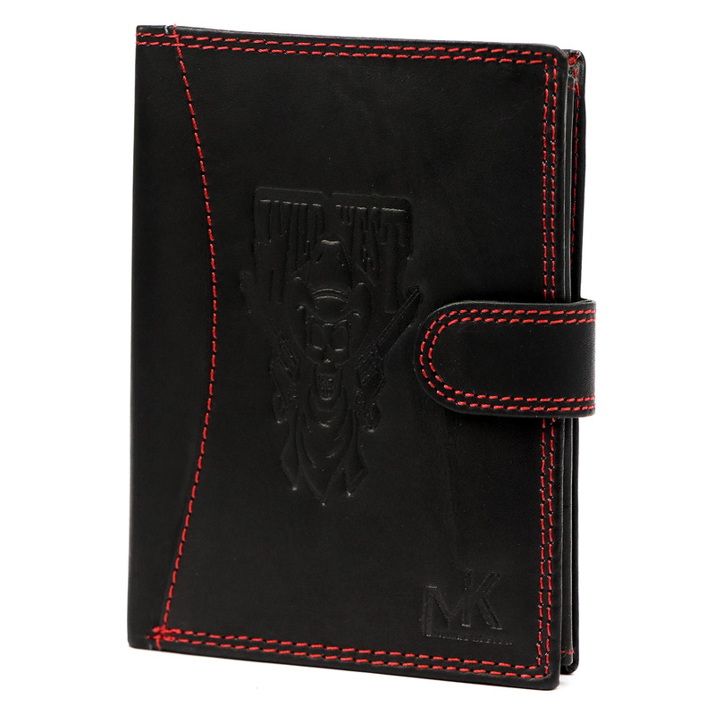 Money Kepper męski portfel skóra naturalna pionowy zamykany styl WILD WEST