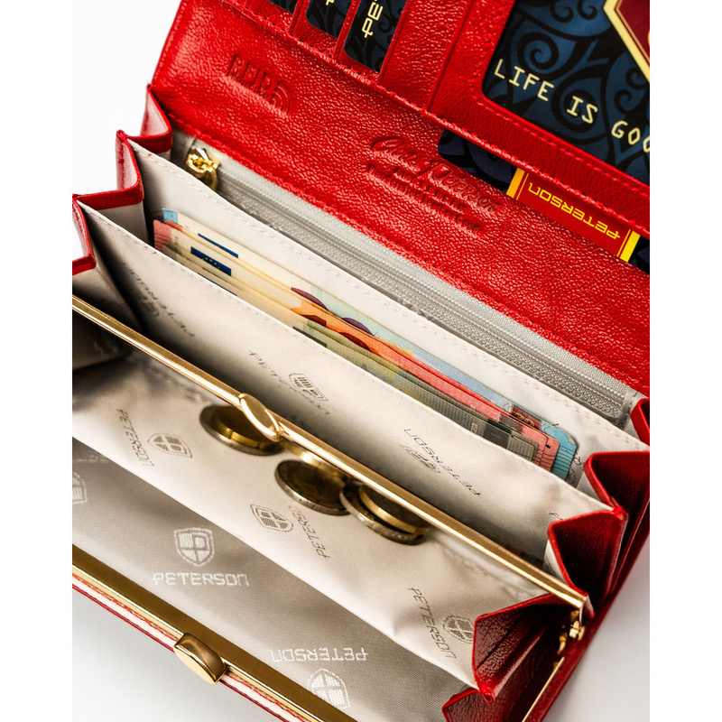 Skórzany damski portfel Peterson PTN PS401-MLF