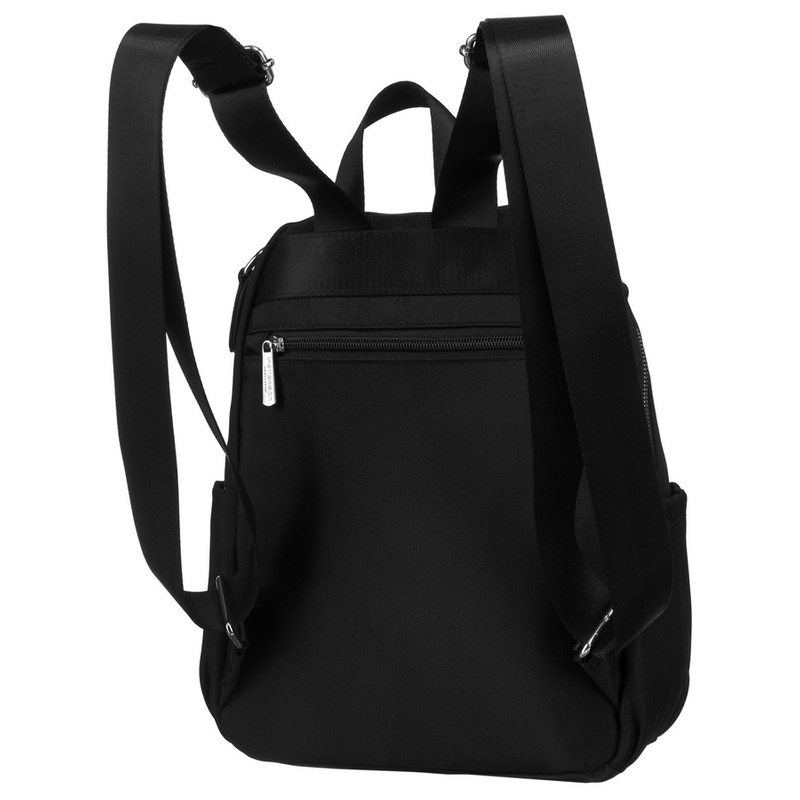 Plecak damski z kieszeniami w czarnym kolorze - Peterson