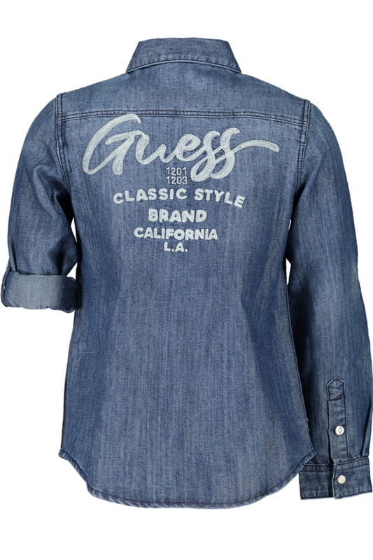 NIEBIESKA KOSZULA GUESS JEANS DLA DZIEWCZYN Z DŁUGIM RĘKAWEM