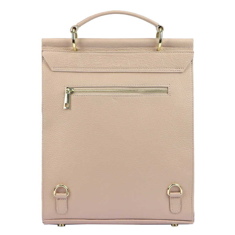 Luka plecak miejski damski skóra naturalna styl vintage z kieszeniami