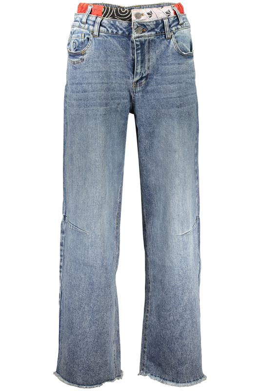 Niebieskie jeansy damskie Desigual Belt