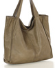 MARCO MAZZINI Torebka miejski shopper bag skóra naturalna handmade beżowa cappuccino