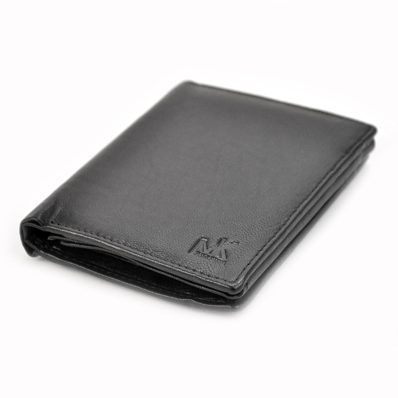 Money Kepper męski portfel pionowy skóra naturalna rozbudowany składany