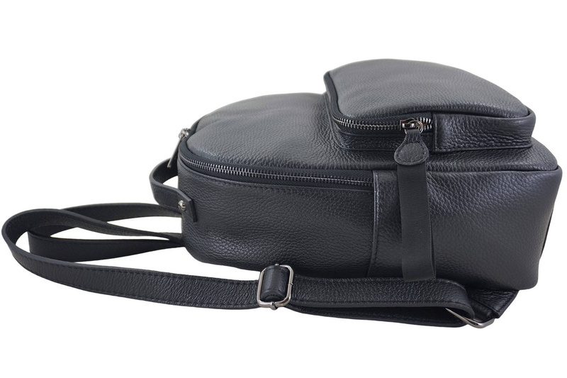 Elegancki plecak skórzany - Czarny