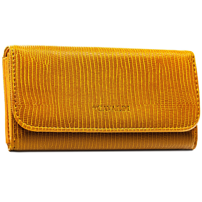 Duży, brązowy portfel damski ze skóry ekologicznej - 4U Cavaldi