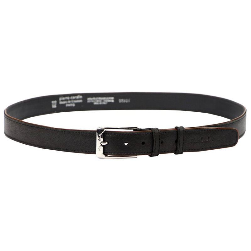 Pierre Cardin pasek do spodni męski skóra naturalna srebrna klamra