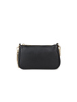 Damska skórzana listonoszka crossbody Giulia Monti GM1557 czarna w kwiaty