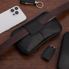 Etui na telefon klucze do paska skórzane duże skóra naturalna czarne G98