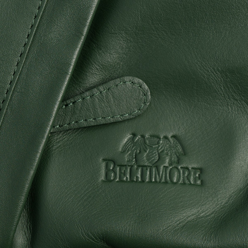 Plecak damski włoski plecaczek skórzany zielony mały Beltimore T52