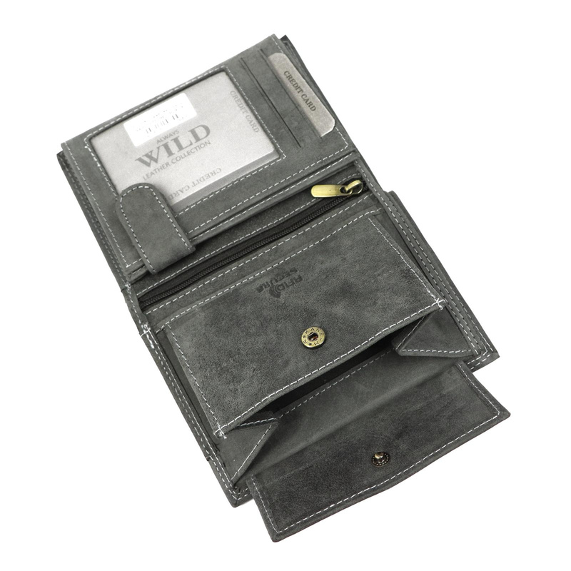 Skórzany męski portfel Wild N4-P-CHM RFID