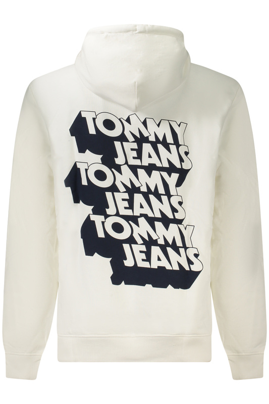 TOMMY HILFIGER MĘSKA BLUZA Z ROZPINANYM NA ZAMEK BIAŁA