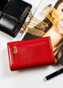 Skórzany damski portfel z pojemną portmonetką na suwak - Peterson