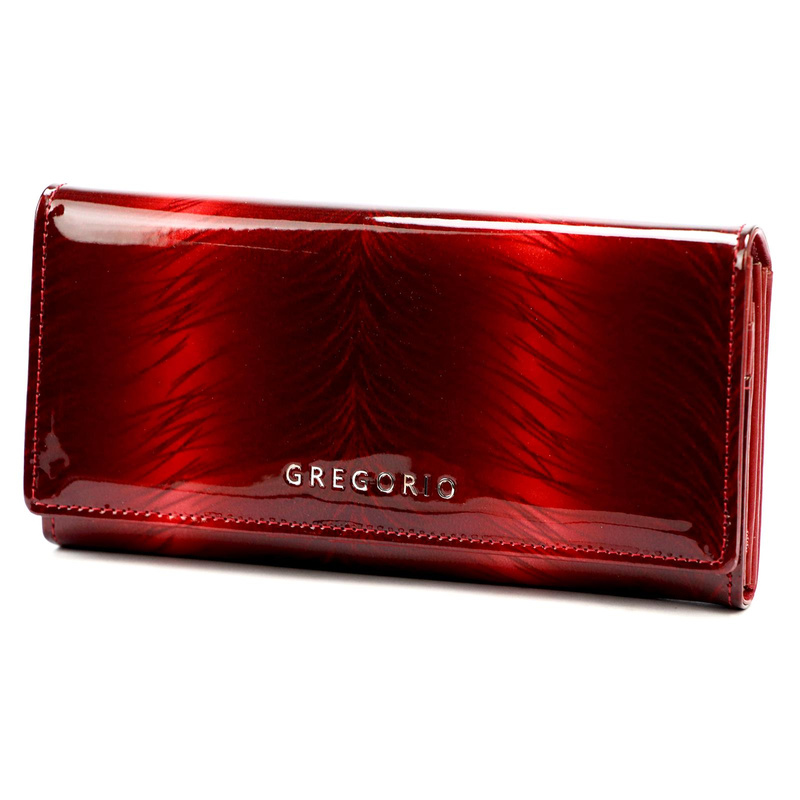 Gregorio damski portfel skóra naturalna podłużna klasyczna portmonetka