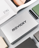 Podłużny damski skórzany duży portfel RFID Rovicky