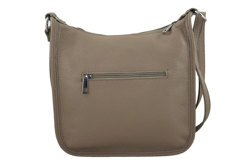 Wygodna listonoszka skórzana damska - Beżowa