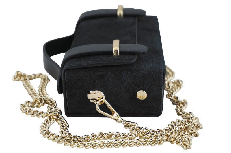 Zamszowa torebka Barberinis wizytowa - Czarna