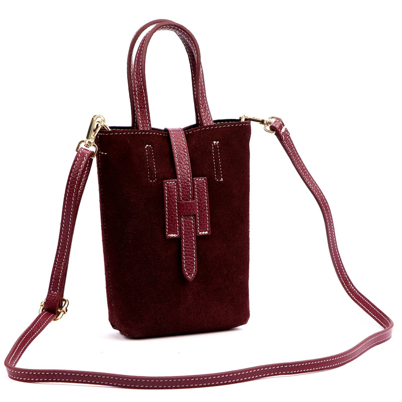 Luka damska skórzana listonoszka torebka do ręki Mała zgrabna i stylowa