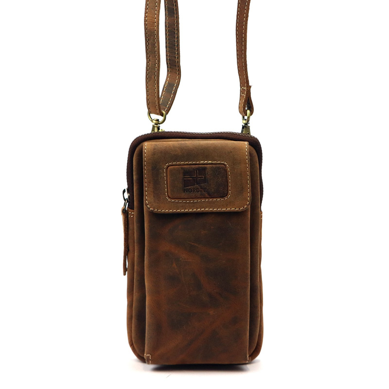 Nordee męska saszetka skóra naturalna mała torba na ramię z kieszeniami