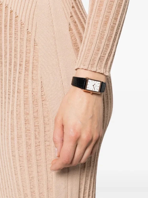 ZEGAREK DAMSKI DANIEL WELLINGTON Bound Black Crocodile Rose Gold  DW00100693 + BOX