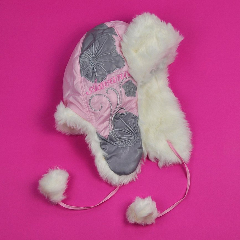 Uszanka Zimowe Kwiaty