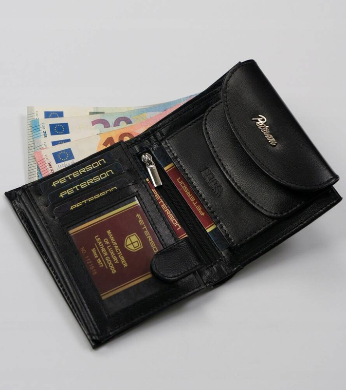 Damski portfel ze skóry ekologicznej Peterson PTN RD-357-NGV-M