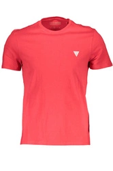 GUESS JEANS MĘSKI T-SHIRT Z KRÓTKIM RĘKAWEM CZERWONY