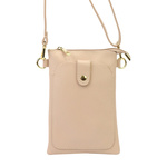 Skórzane damskie etui na telefon z paskiem zasuwane mała listonoszka Luka