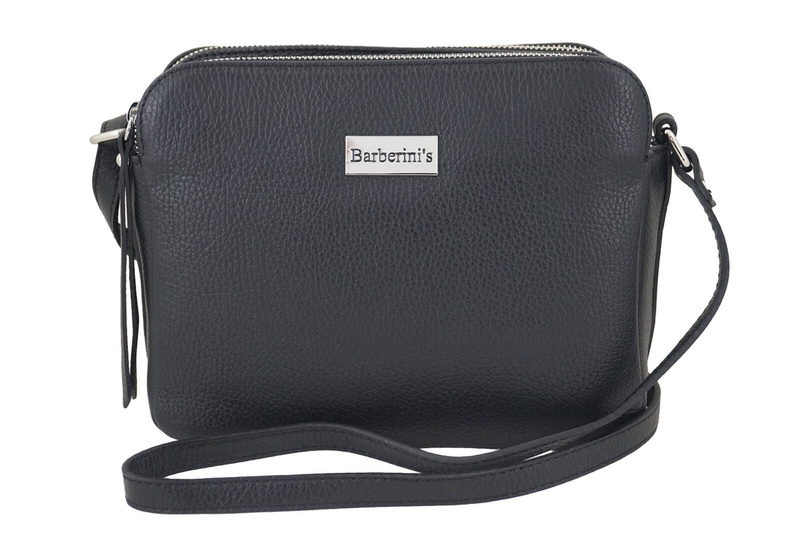 Torebka skórzana damska włoska - Czarna