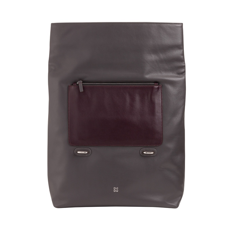 DUDU duży plecak z kieszeniami skóra naturalna plecak miejski