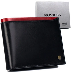 Skórzany męski portfel Rovicky N992-VT-R8 RFID
