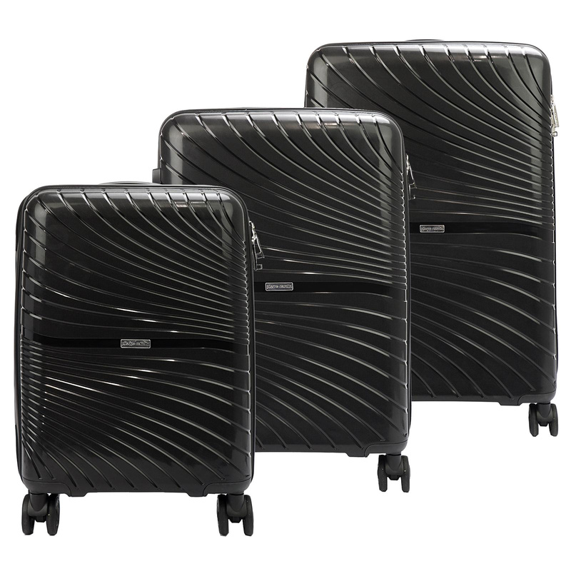 Pierre Cardin trzy walizki zestaw podróżny materiał ABS cztery kółka