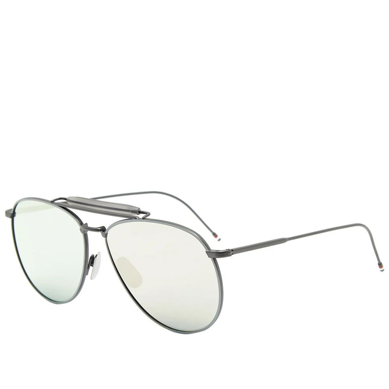 Okulary THOM BROWNE TB015LTDBLKGR. Okulary przeciwsłoneczne, Kolor szary. Unisex.
