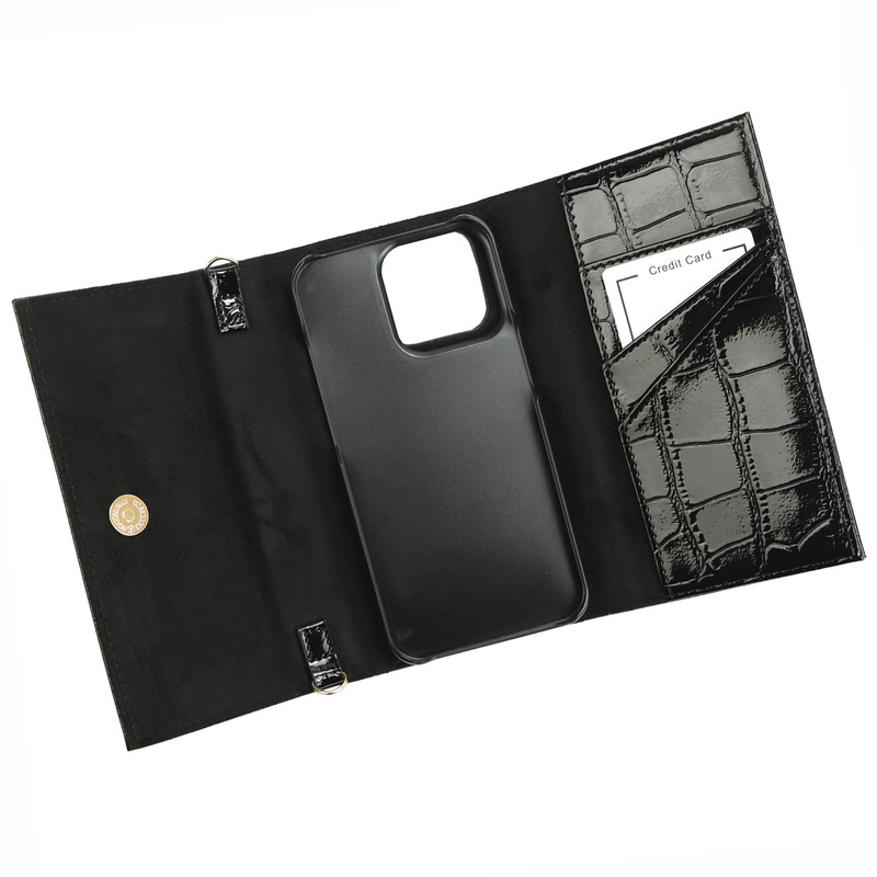 MiaMore etui na telefon case z klapą iPhone 13 Pro skóra krokodyla