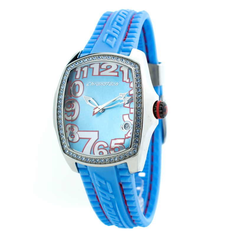 Zegarek CHRONOTECH CT7016LS-13. Kwarcowy, Kolor niebieski. Kobieta.
