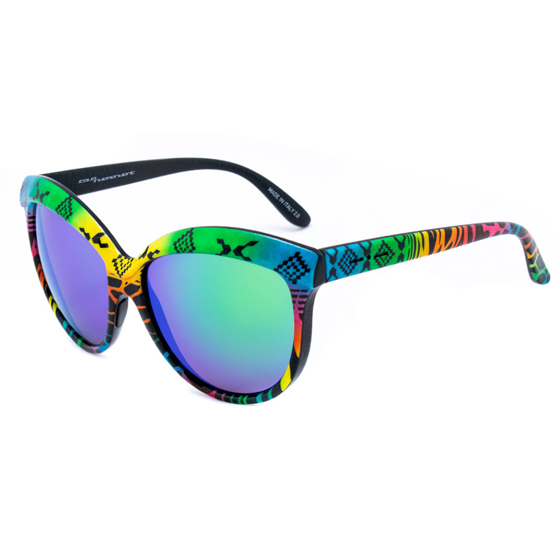 Okulary ITALIA INDEPENDENT 0092INX149000. Okulary przeciwsłoneczne, Kolor niebieski zielony żółty pomarańczowy. Kobieta.