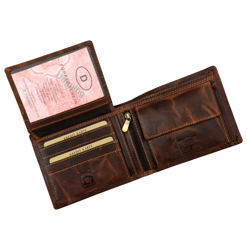 Skórzany męski portfel Wild 5602 CR.HUNTER