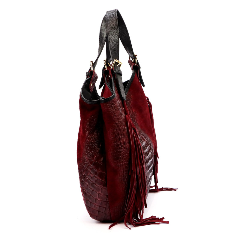 Damska torebka ze skóry naturalnej Luka 25-019 CROCO